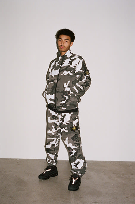 supreme stone island camo pants