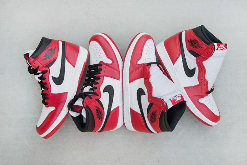 "Chicago" Air Jordan 1 and 1.5 Comparison Complex