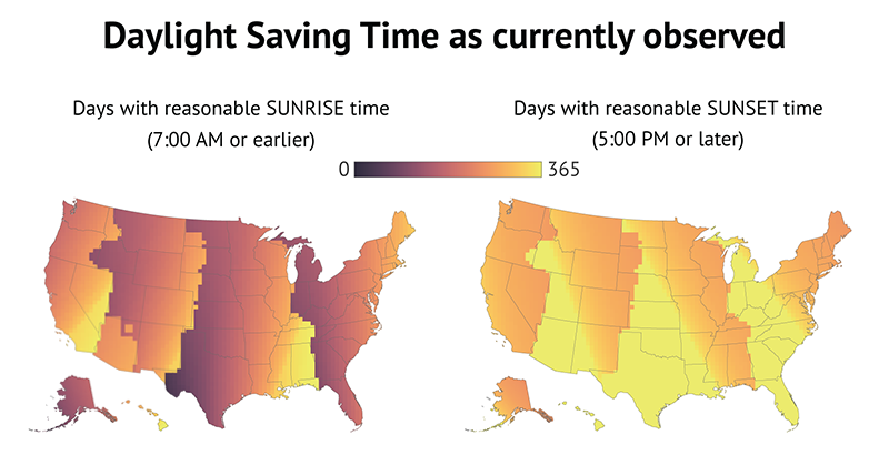 Daylight Saving Time Map
