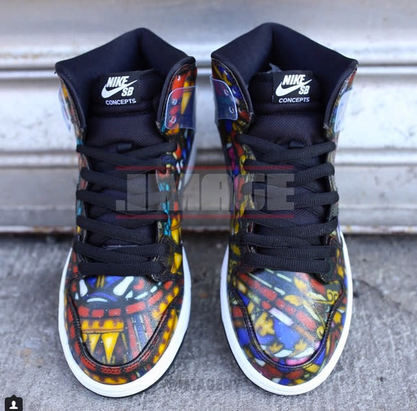 nike sb dunk high stained glass