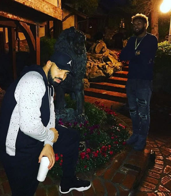 Drake and Odell Beckham Jr. Wearing PSNY x Air Jordan 12 Retro Complex