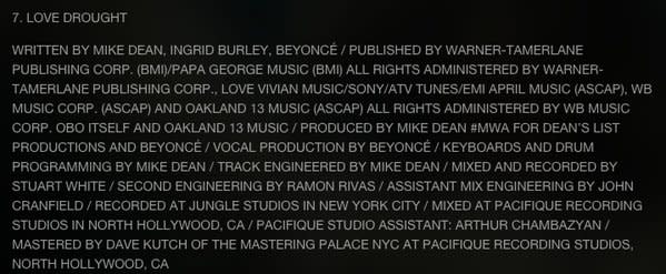 Album cover information image