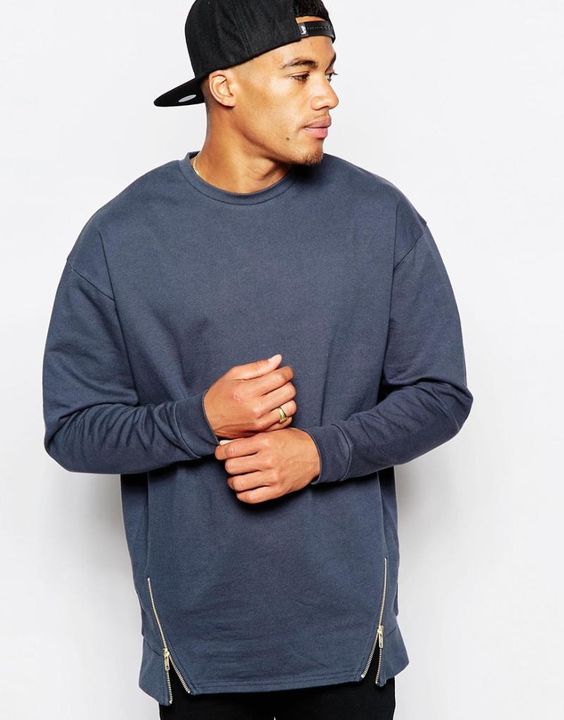 side zip sweatshirt mens