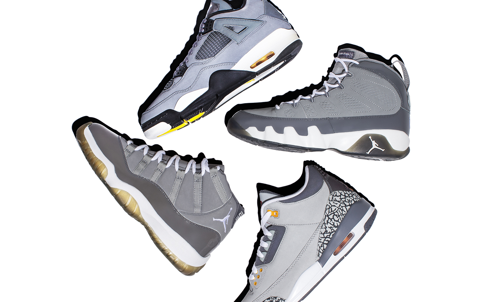 all greys jordans