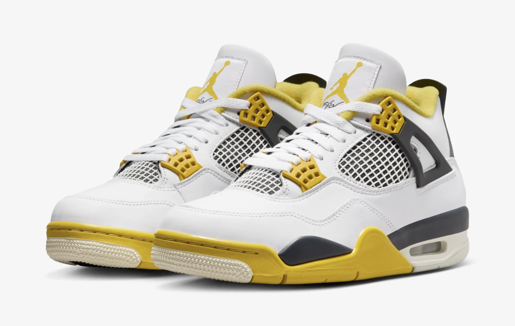 Air Jordan 4 ホワイト/イエロー Air Jordan 4 Women's 'Vivid Sulfur' April 2024 AQ9129-101
