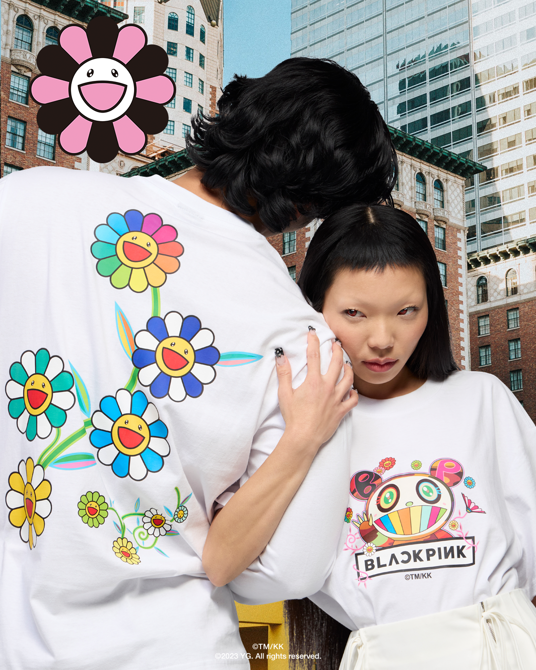 NWT BLACKPINK + Takashi Murakami Pandakashi Logo T-Shirt