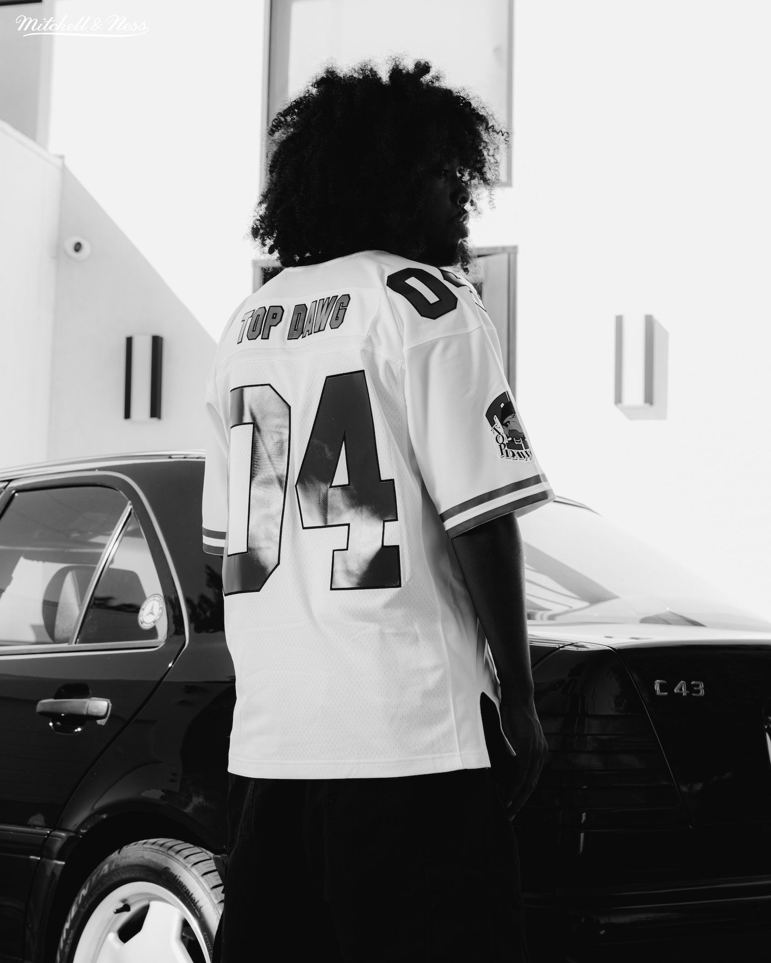 Maillot Baseball Mitchell & Ness Top Dawg ENT 50th Hip Hop - Taille 2XL Blanc/rouge