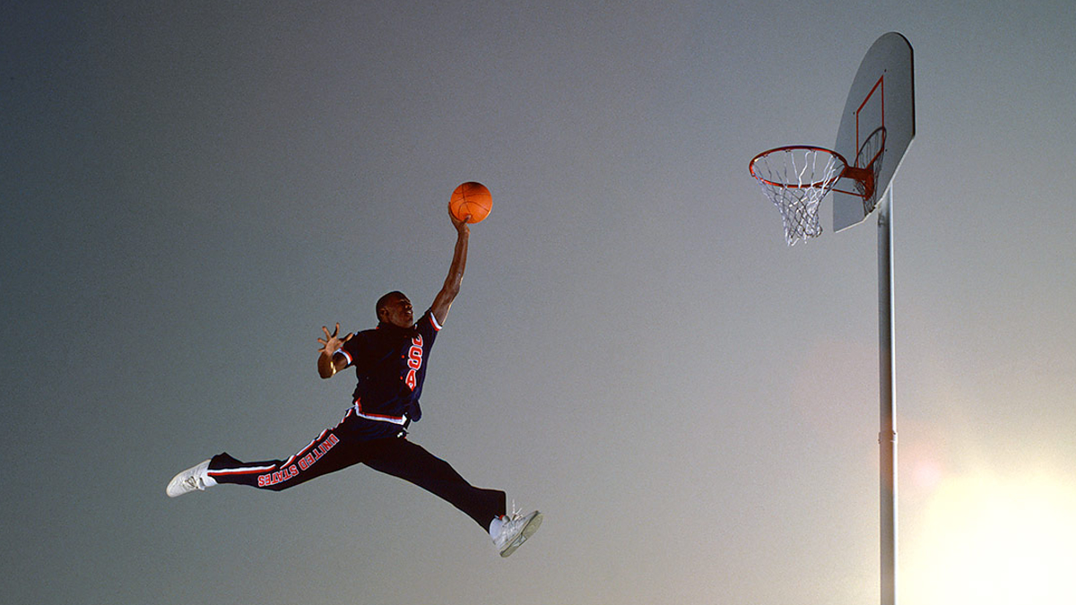 Michael Jordan Wearing New Balances in Jumpman Photoshoot