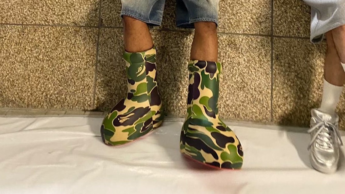 MSCHF Big Red Boots Get Camo Makeover by Bape