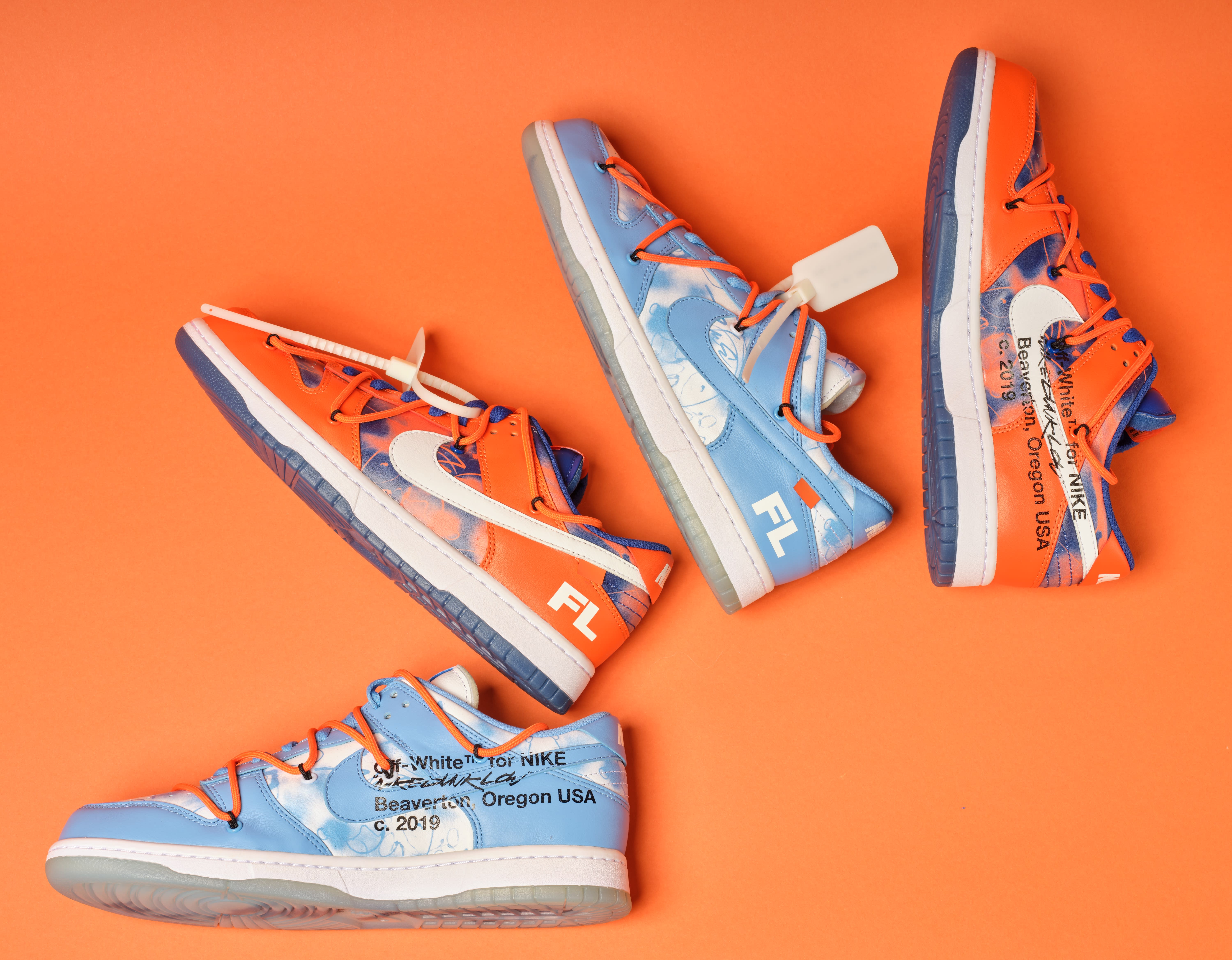 Off White x Futura x Nike Dunks Available at Auction