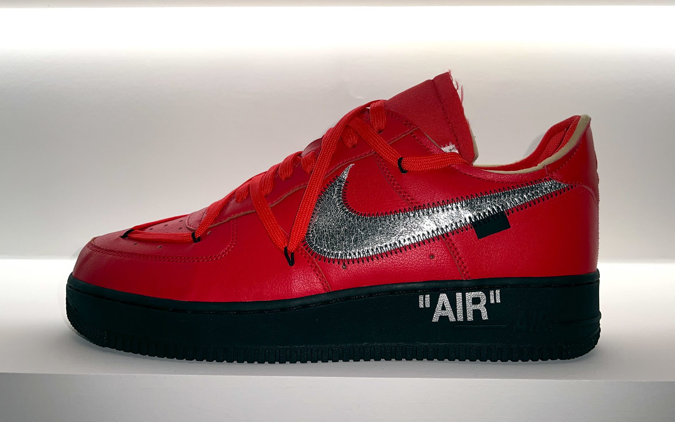 Unreleased Off White x Nike Air Force 1 Samples on Display at Virgil Abloh Show in Miami