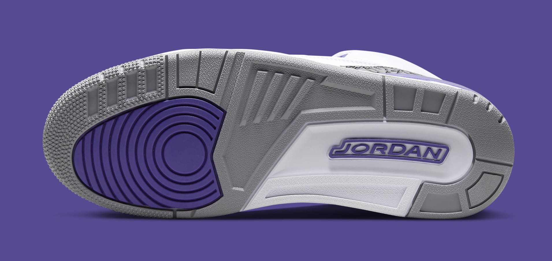 Purple sole jordans best sale