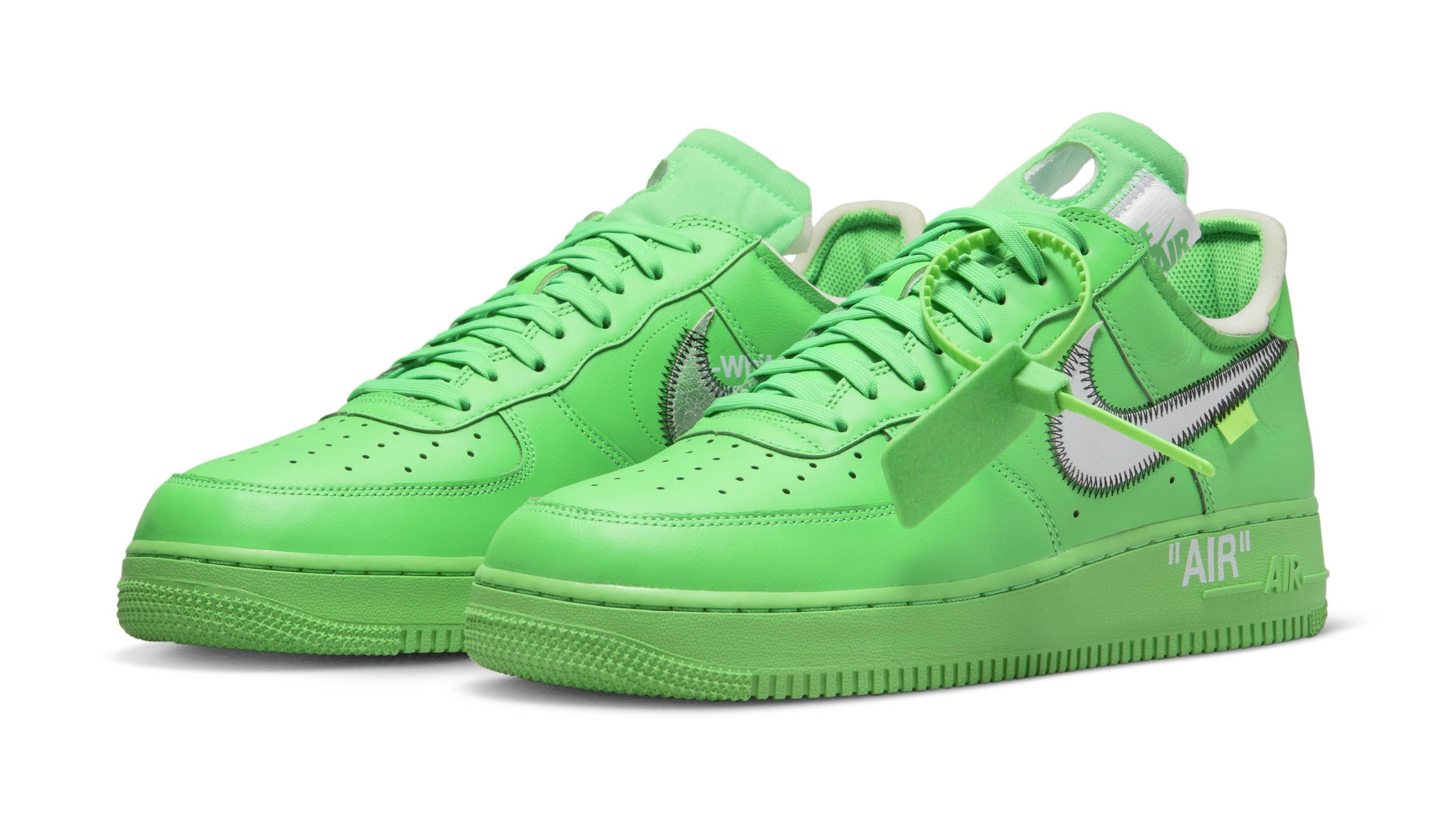 Green Spark Off White x Nike Air Force 1s Release Next