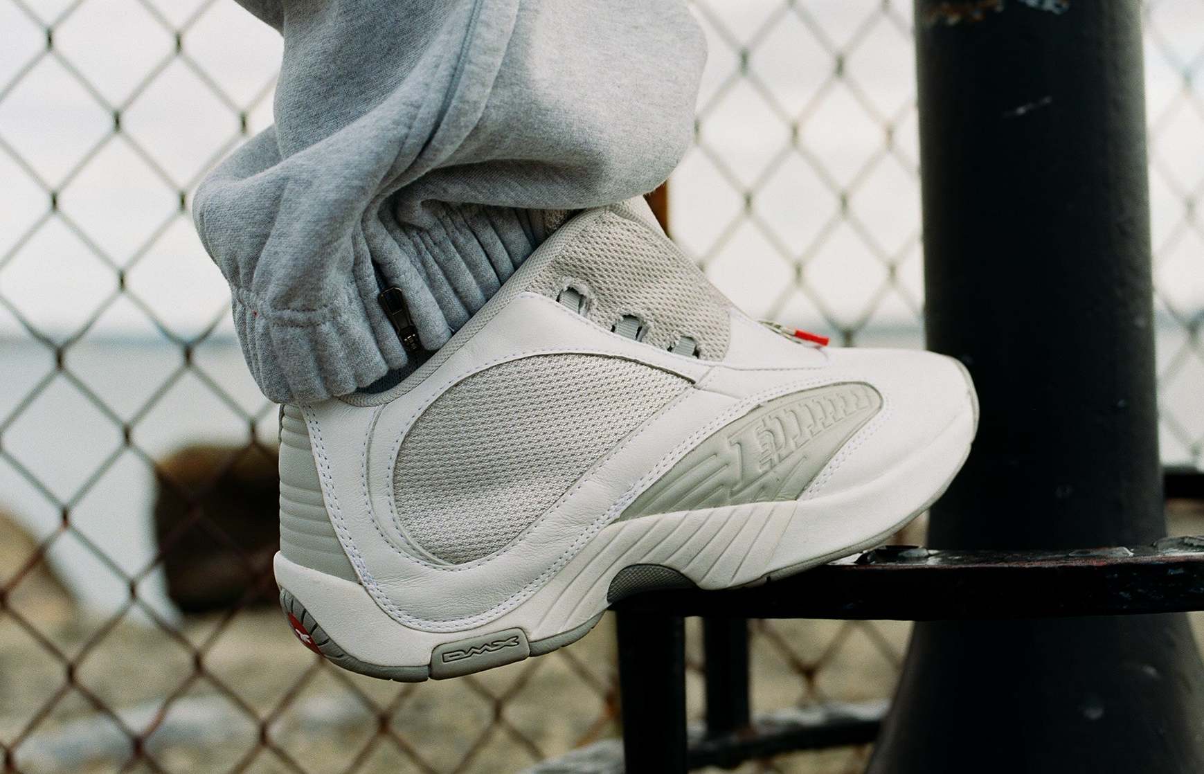 Reebok Answer IV（26cm） Reebok Answer IV Mens White Leather Zipper Athletic