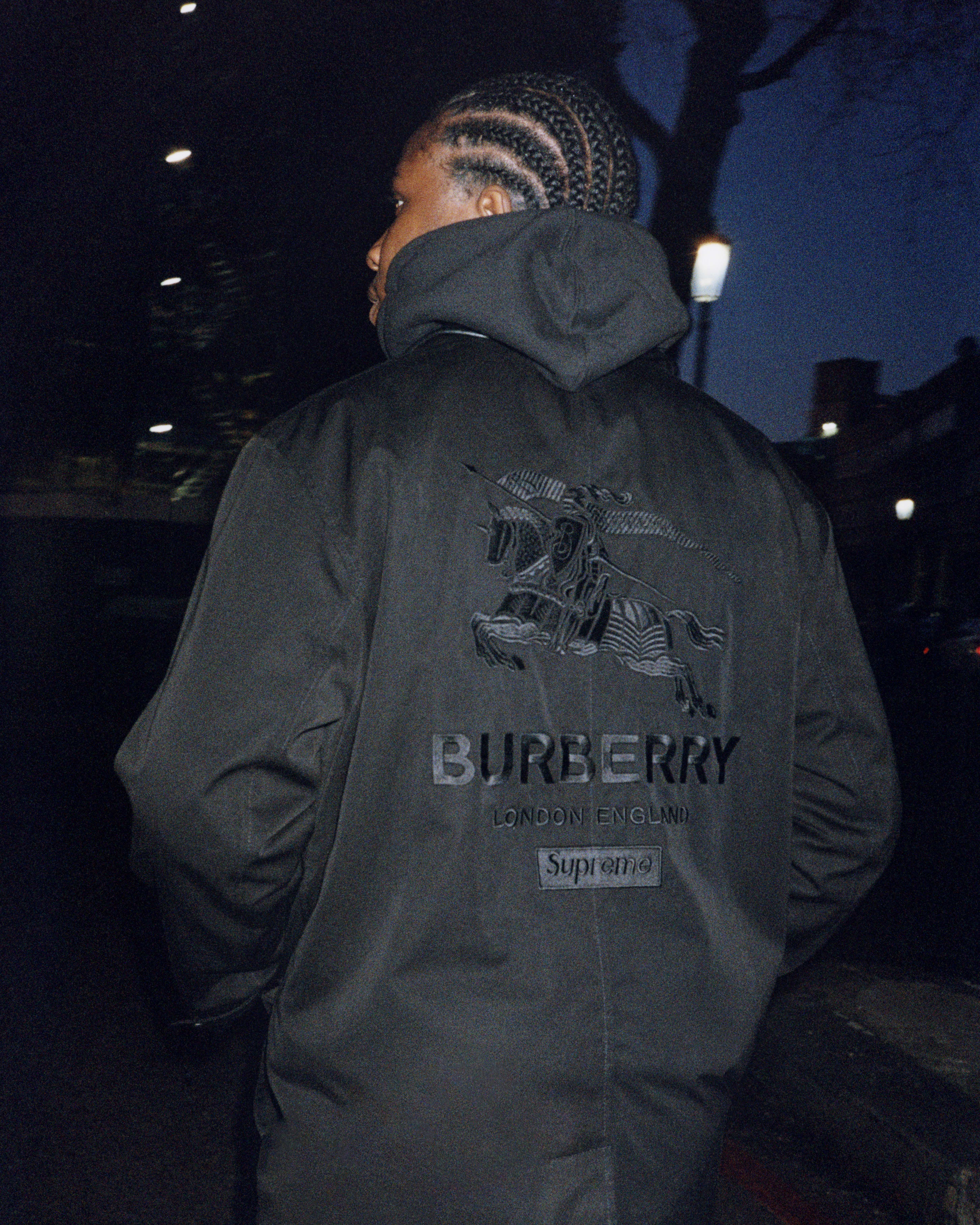ジャケット・アウター Supreme Burberry CollarDown PufferJacket Supreme®/Burberry® Shearling Collar Down Puffer Jacket