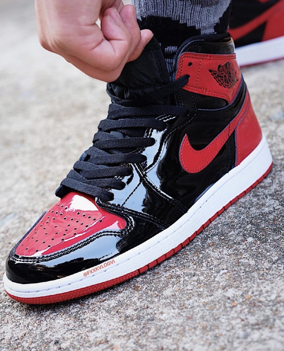 Jordans with patent leather toe online