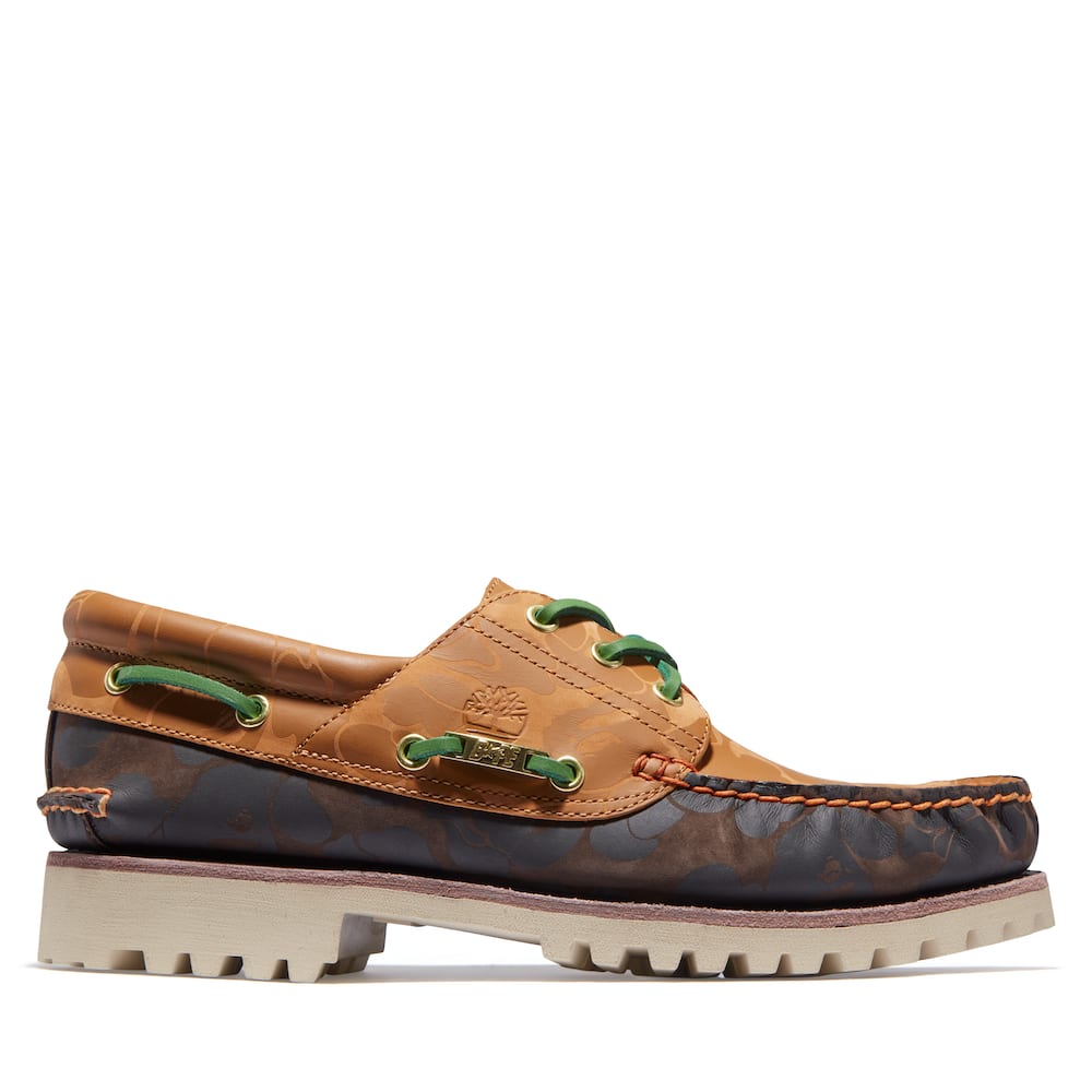 【BAPE × Timberland】 3eye lug shoes 28.5 Timberland x Bape Hand Sewn Boat Shoes Mens 13 Wheat Nubuck