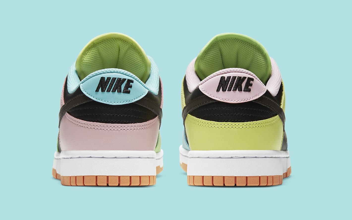 Mens Size 12 Nike Dunk Low SE \'Free.99 Black Copa Pink Sneakers DH0952-100 Used Nike Dunk Low SE Retro FREE 99 Black Dark-Choc DH0952-001  main image 2