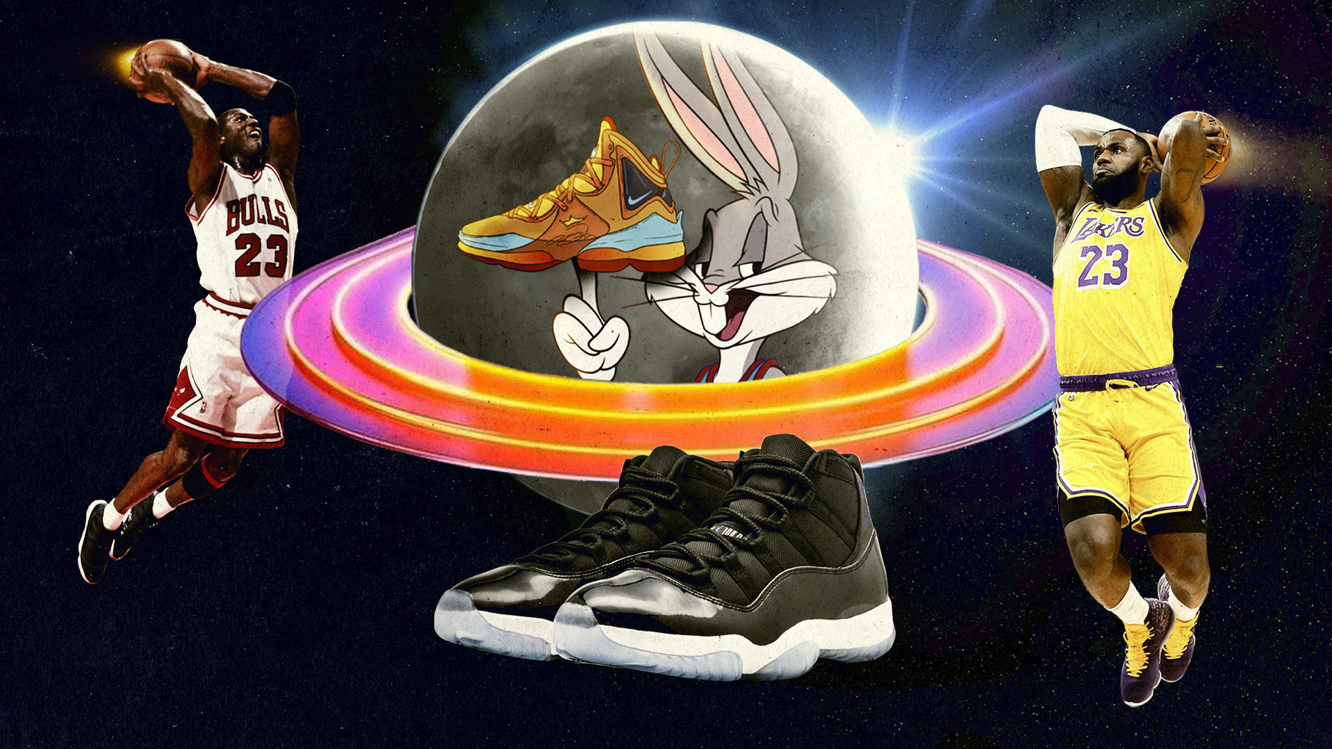 Fashion space jam michael jordan shoes