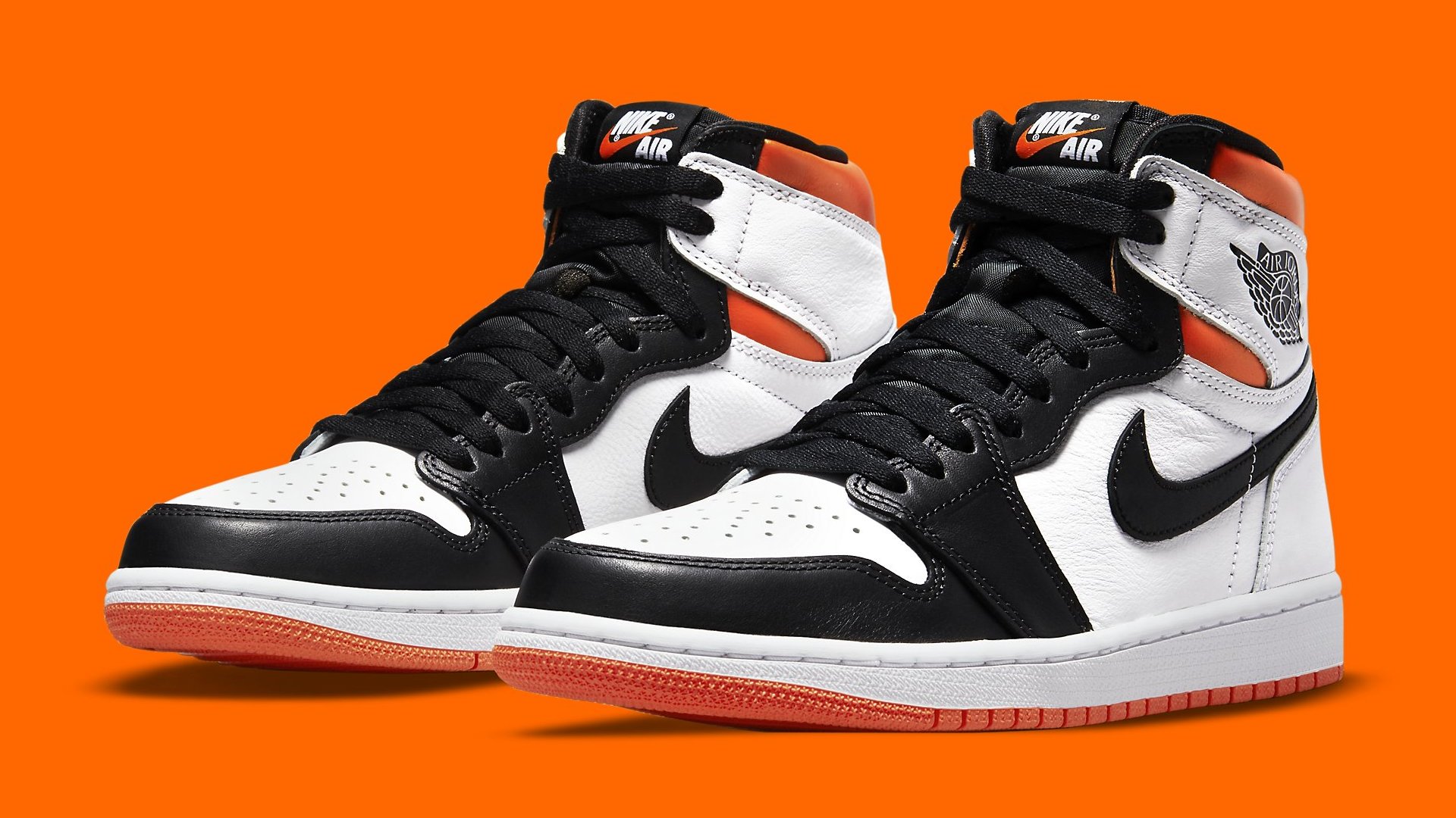 Orange and black fashion jordan 1s