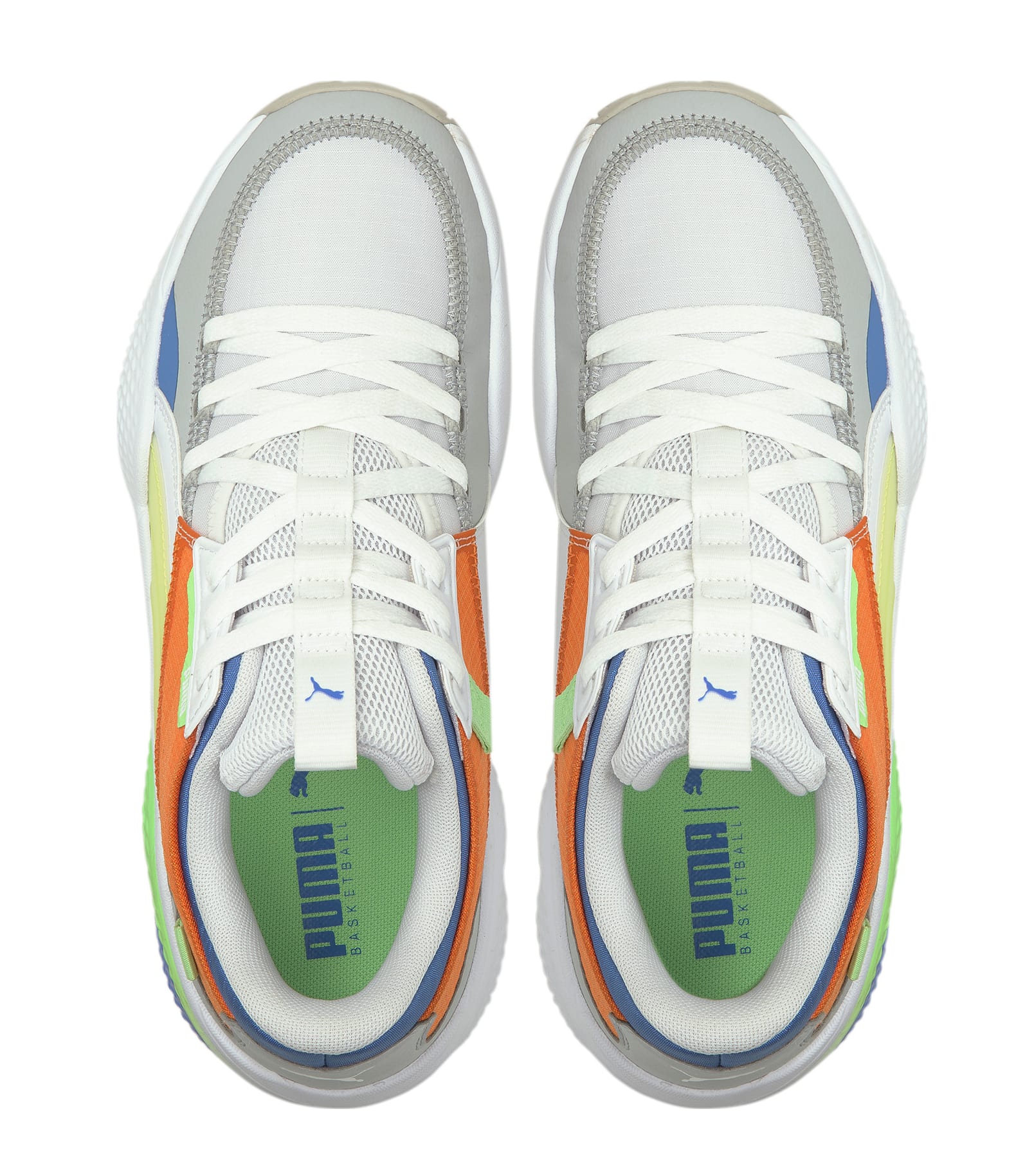 バスケットボール PUMA - PUMA Court Rider 1 PUMA Court Rider I Basketball Mens Orange Sneakers Athletic