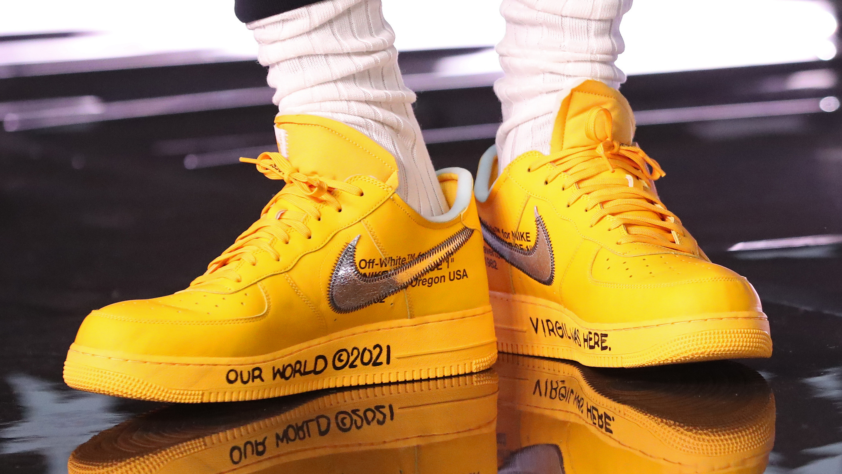 Virgil Abloh Gifts LeBron James Unreleased Yellow Off W