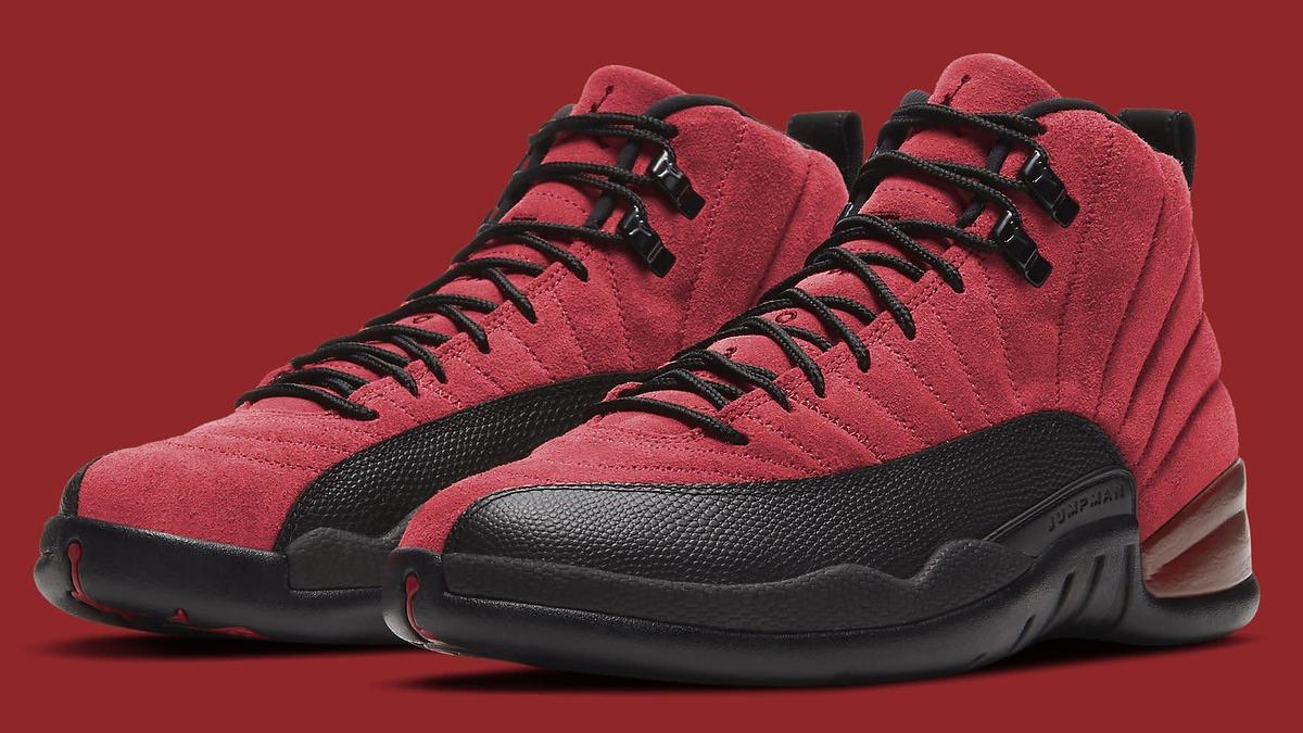 Jordan 12 black varsity red best sale