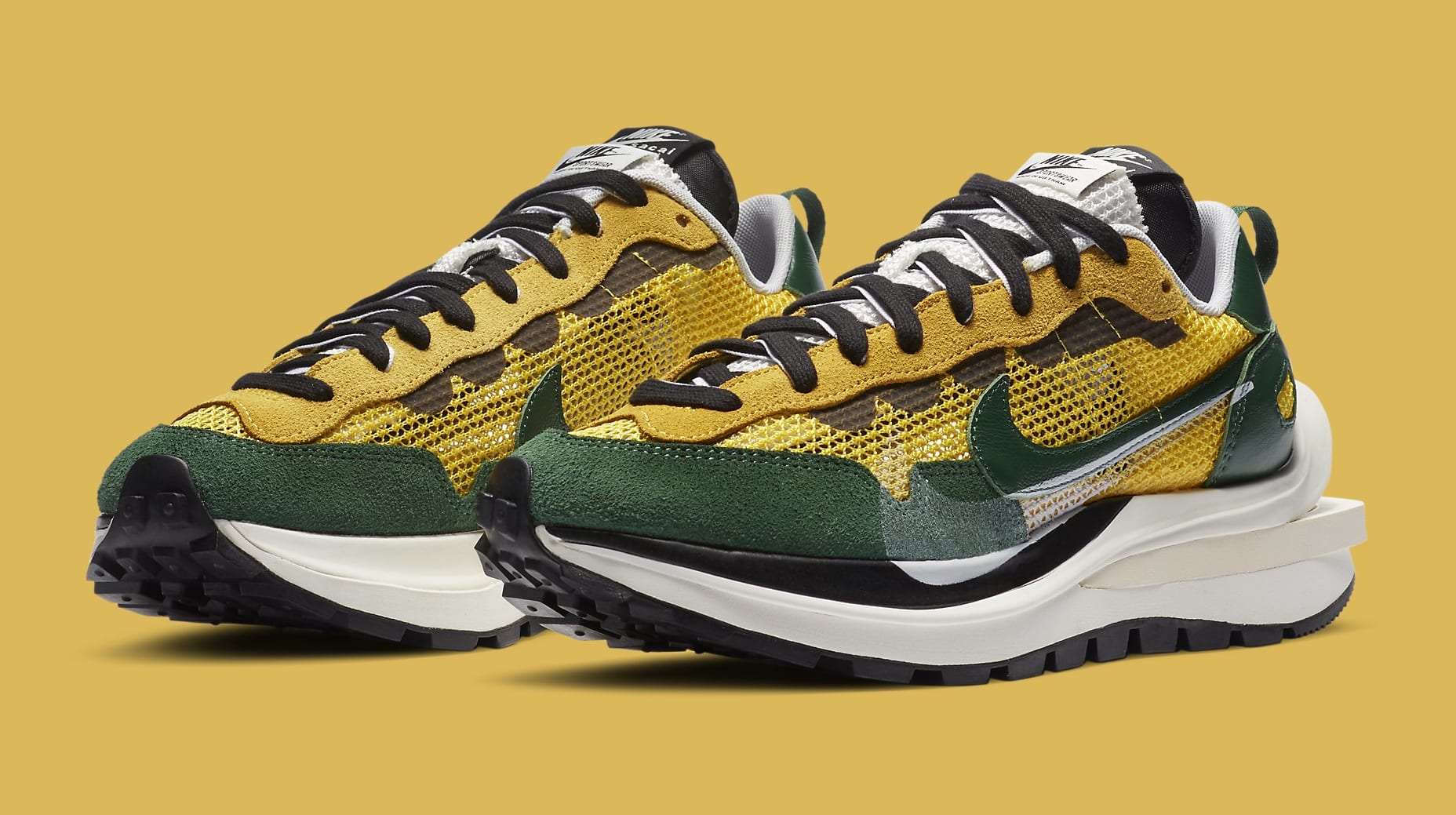 未使用！sacai×NIKE VAPORWAFFLE Yellow/Green Nike Vaporwaffle sacai Tour Yellow Stadium Green Men's