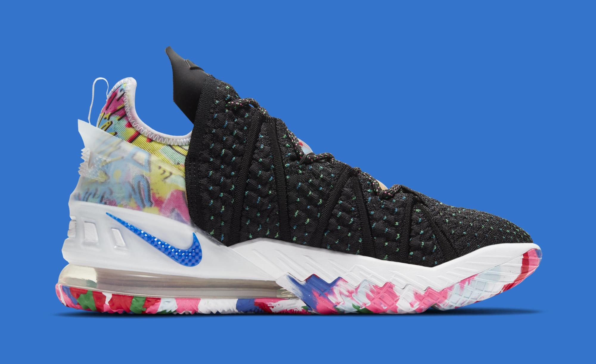 バスケットボール NIKE - NIKE LEBRON 18 JAMES GANG Nike LeBron XVIII 18 JAMES GANG Black Pink Multi sz 18