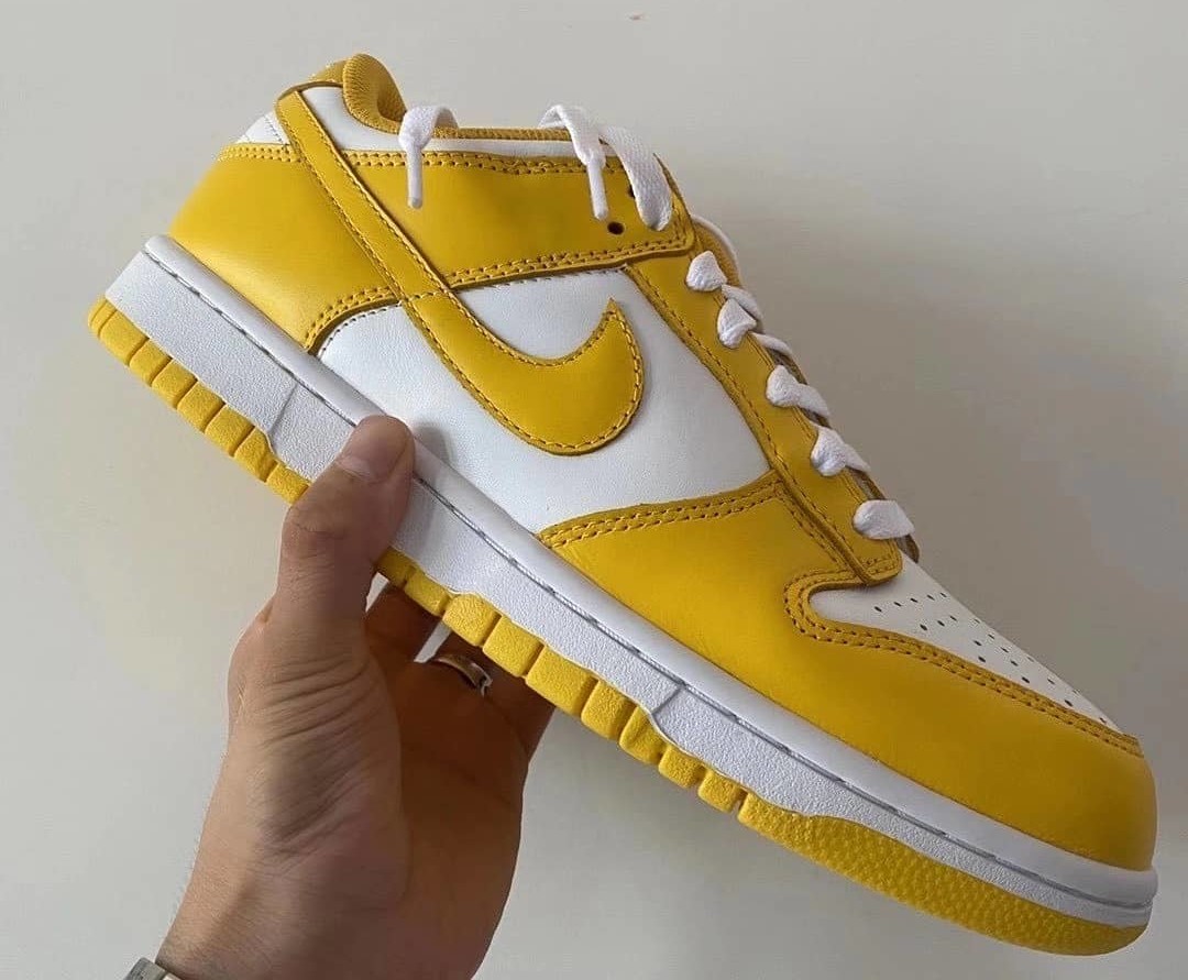 The Dunk Low Surfaced In a Simple White and Yellow Colorw