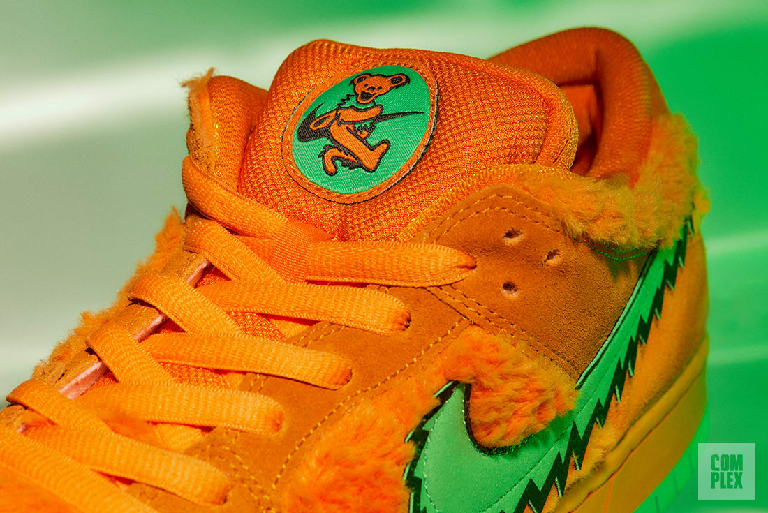 Rare Nike SB Dunk Low X Grateful Dead Orange Bear 2020 Size