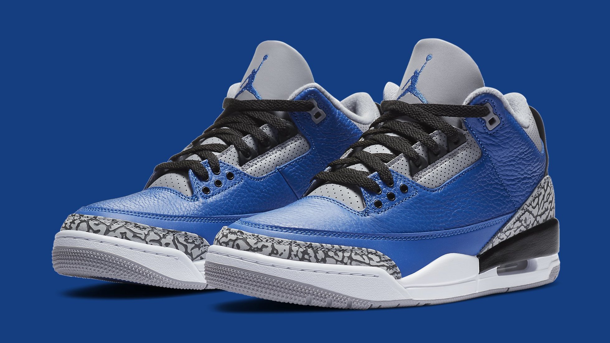 Blue shops 3s jordans