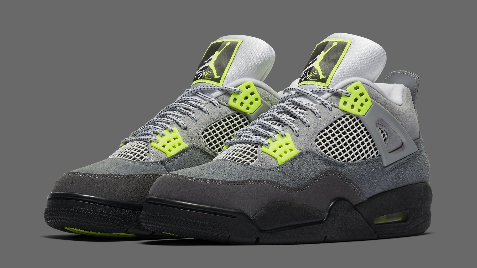 Nike jordan retro 4 neon best sale