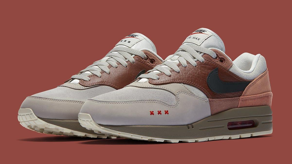 Nike Air Max 1 City Amsterdam CV1638-200 Red Bark Khaki Terra Blush Peach Sz 12 Nike Air Max 1  main image 2