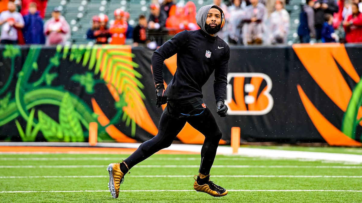 Odell Beckham Gold Louis Vuitton Air Force 1 Cleats