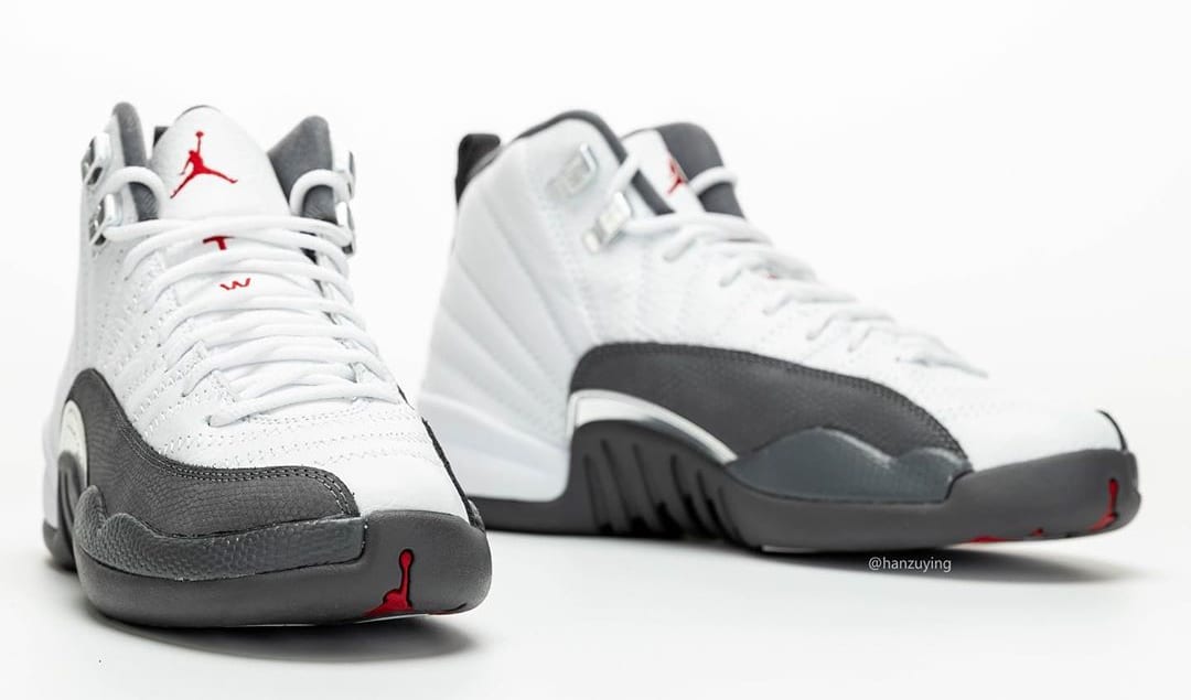 Air Jordan 12 Retro (GS) hotsell White/Gym Red-Dark Grey