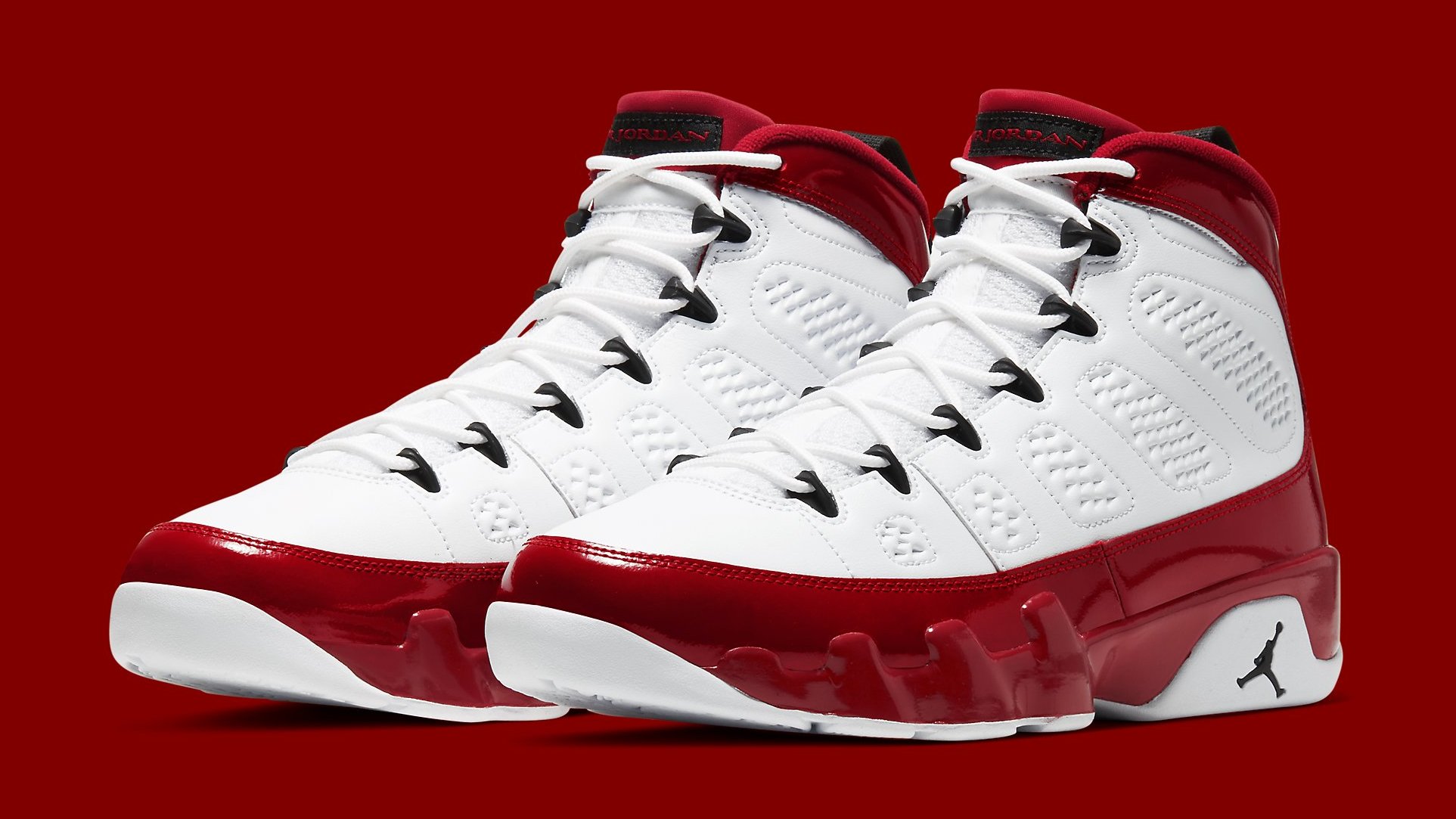 Jordan 9 white black gym red on sale