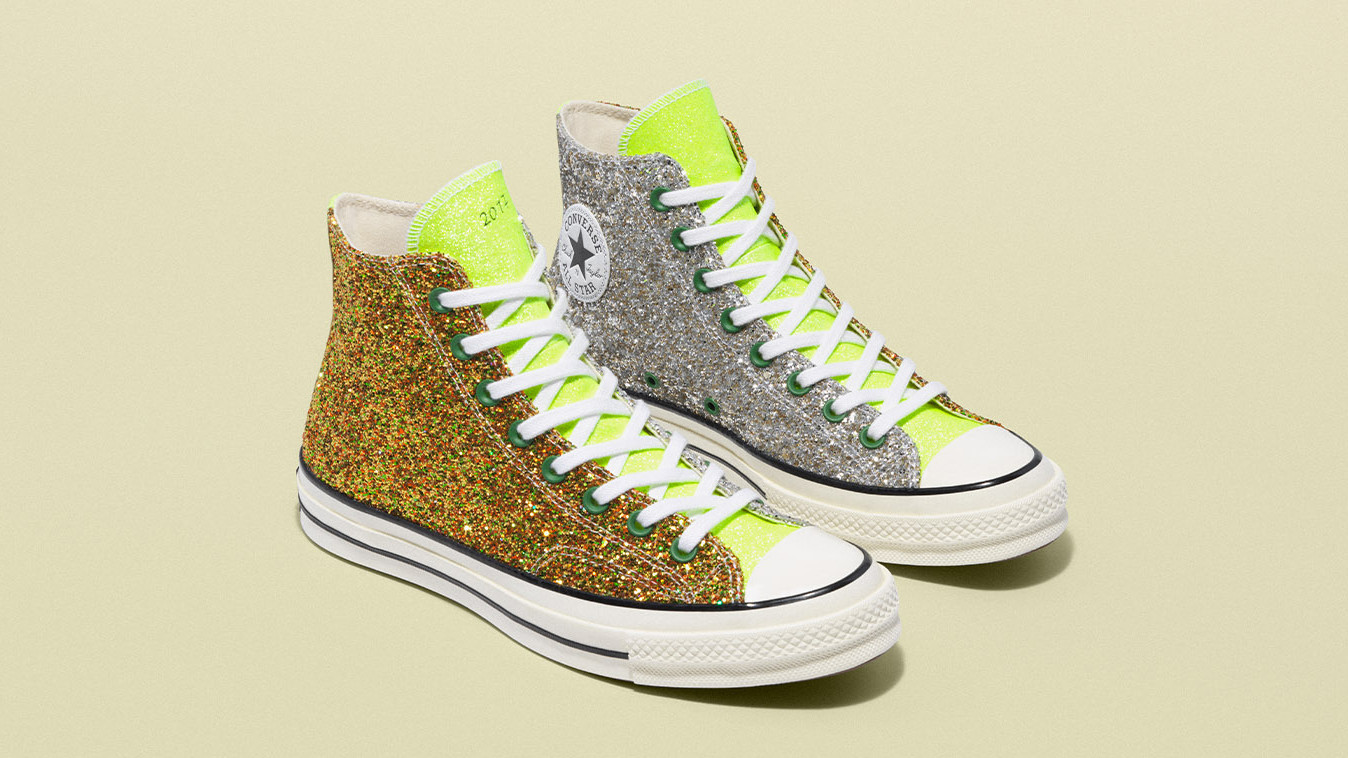 Converse jw anderson run star hike glitter best sale