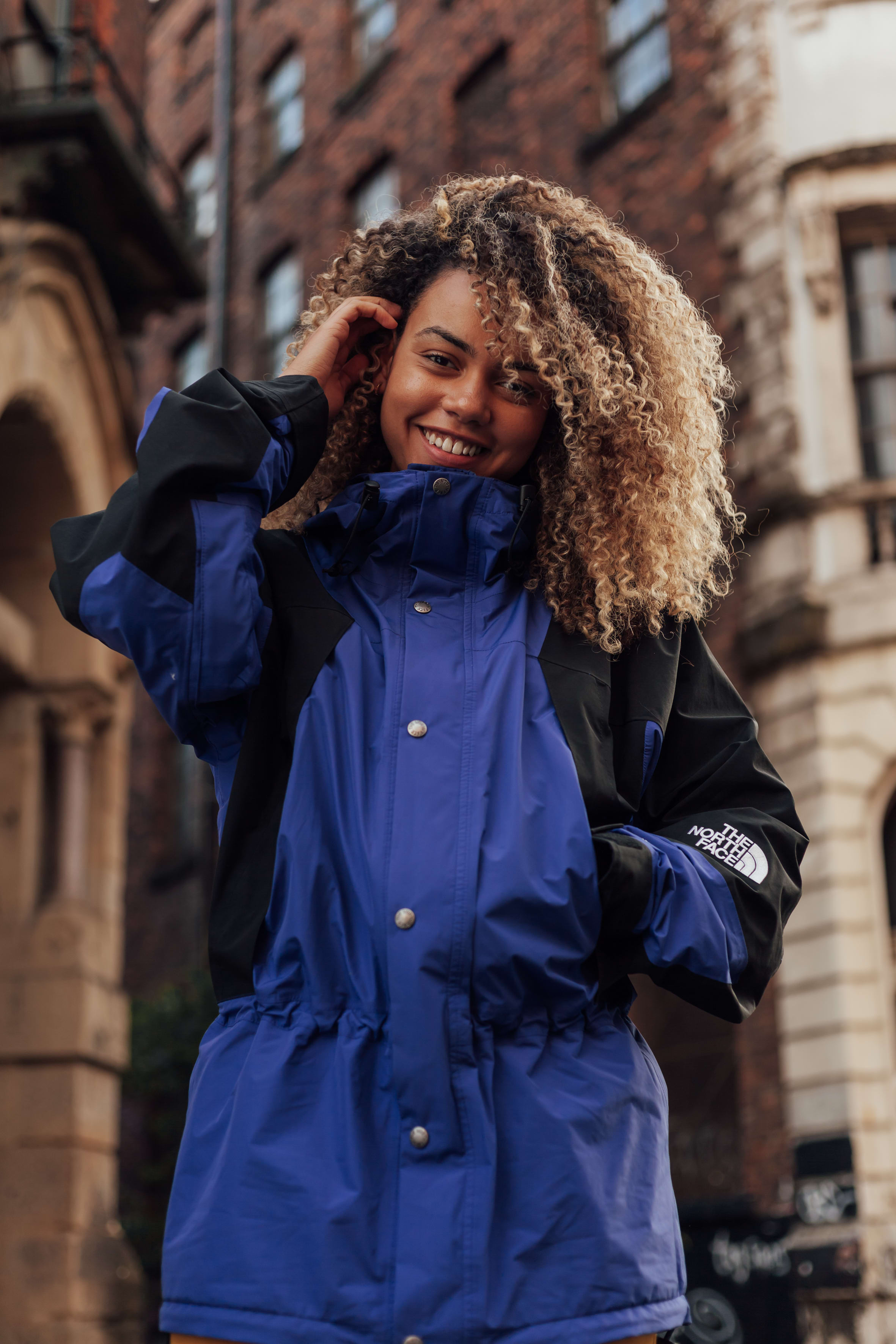 Factory Vintage North Face Goretex blue jacket