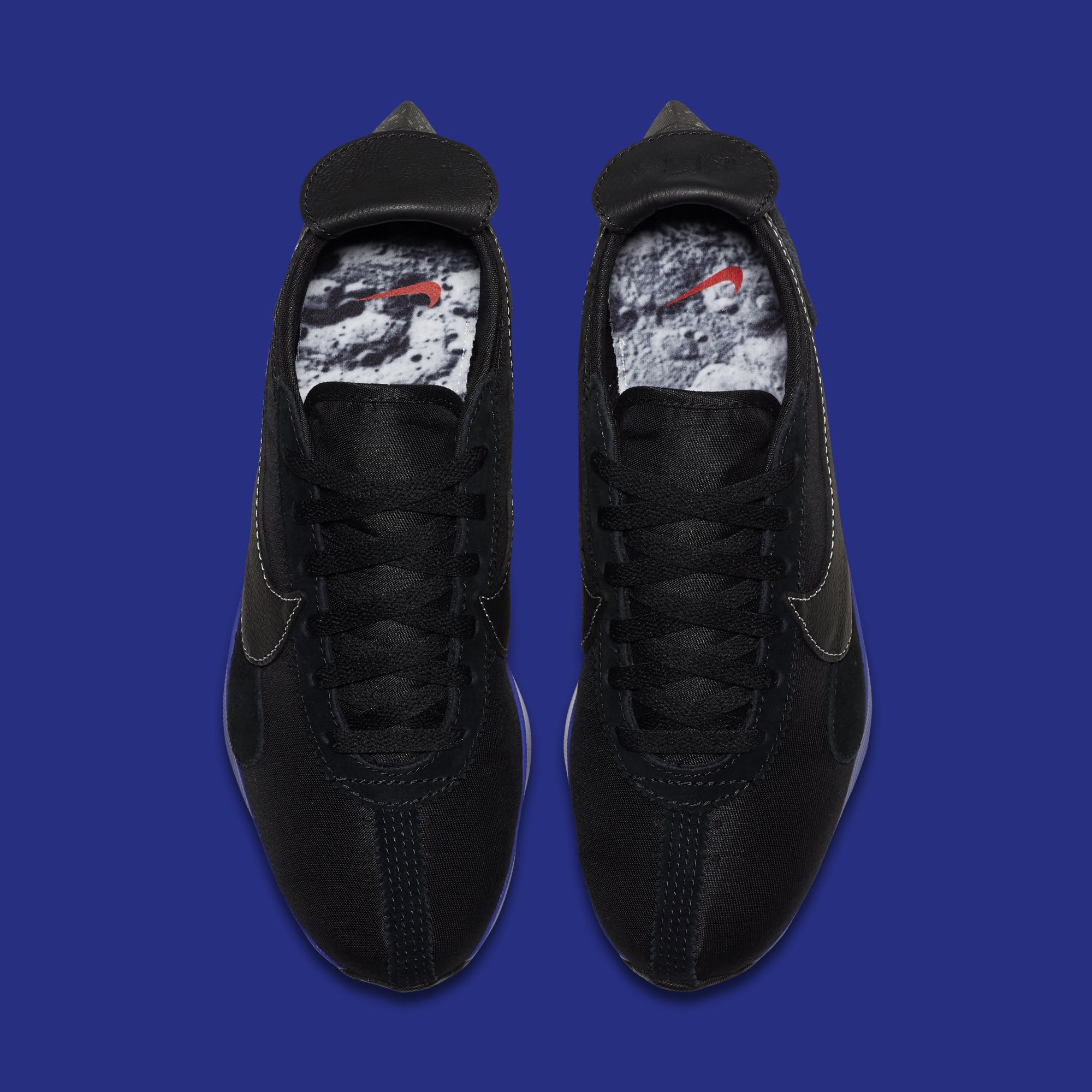 NEW Mens Size 9.5 Nike Moon Racer QS Black Suede Leather Sneakers BV7779-001 Nike main image 4
