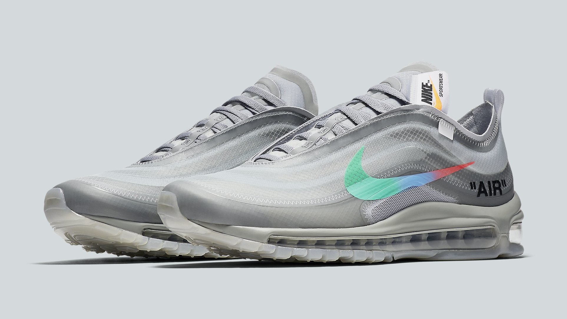 Air max 97 off white grey best sale