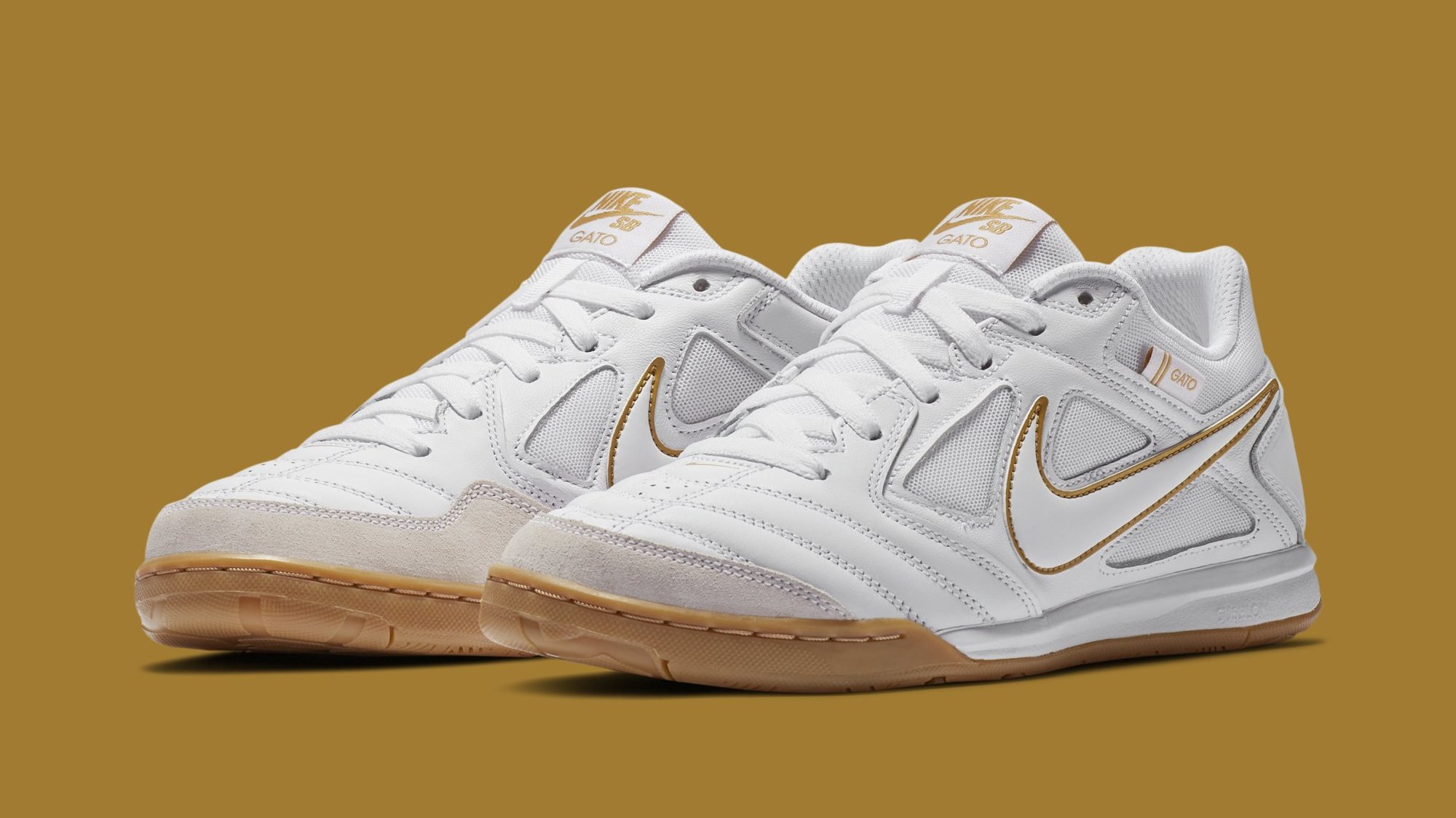 Nike sb gato white gold hotsell