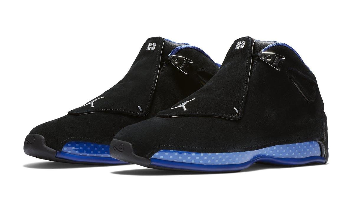 Detailed Look at the Black Sport Royal Air Jordan 18 Re