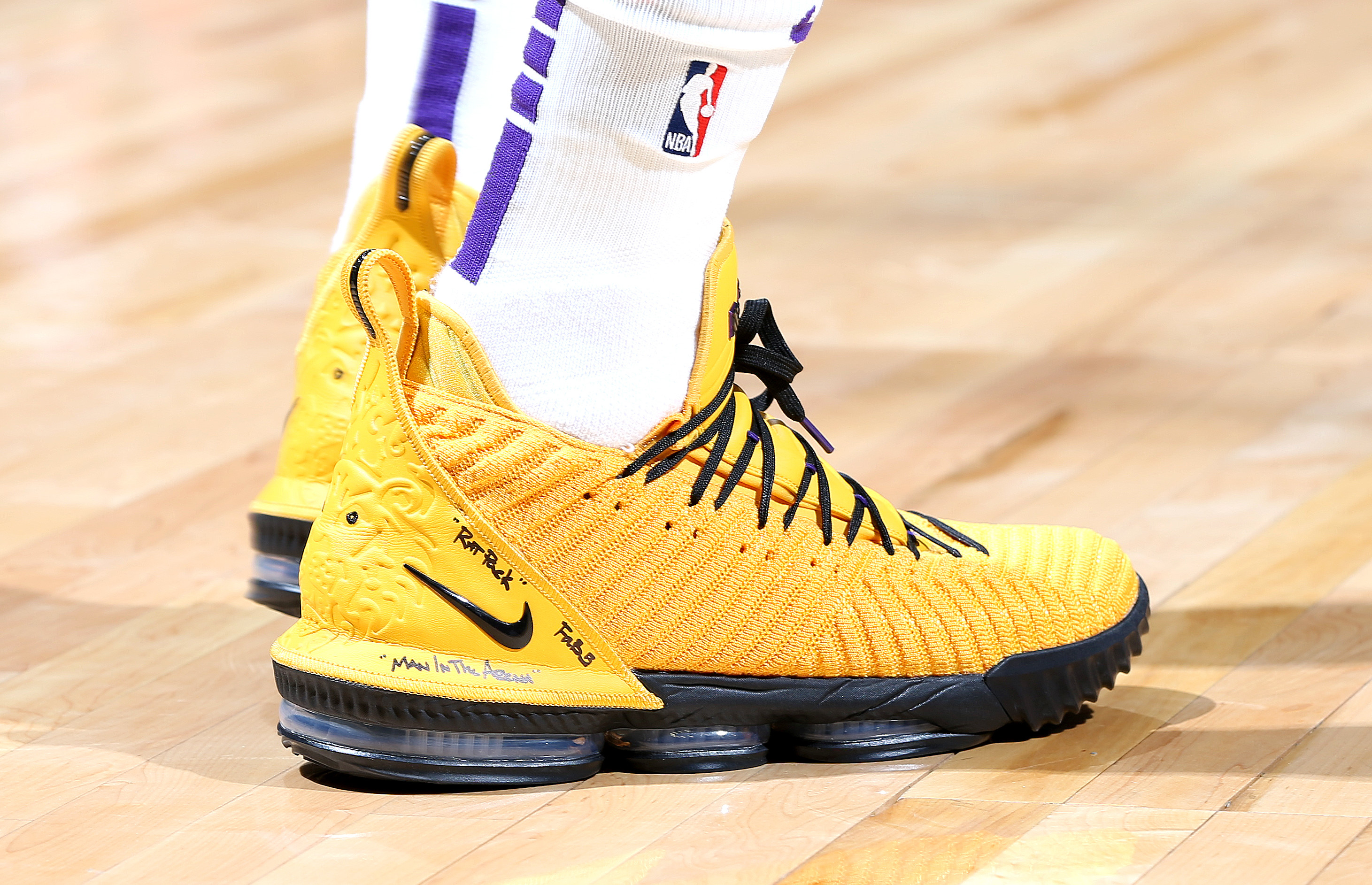 SoleWatch LeBron James Debuts Yellow LeBron 16s