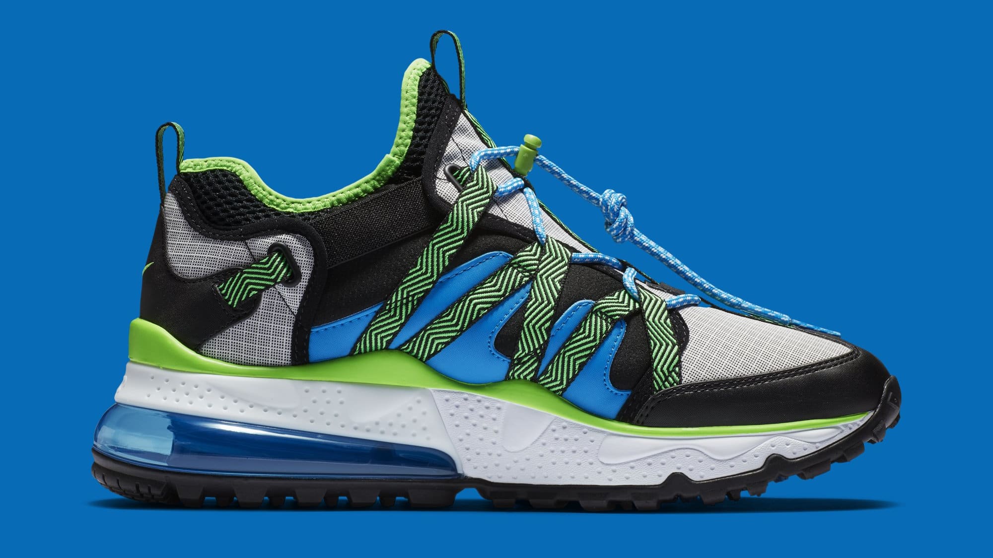 Size 9.5 - Nike Air Max 270 Bowfin Sprite Black Green Suede Leather (AJ7200-002) Air Max 270 Bowfin  main image 2