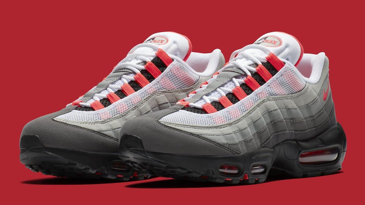 Nike air max 95 og white solar red hotsell