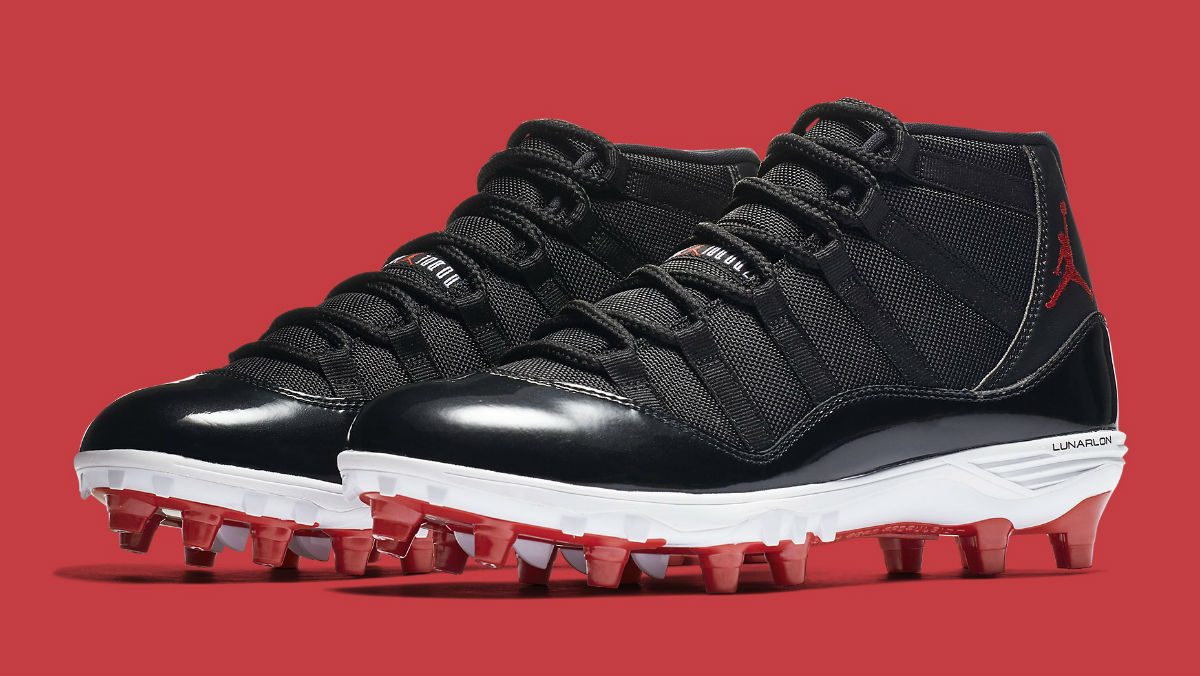 Jordan 11 red cleats online