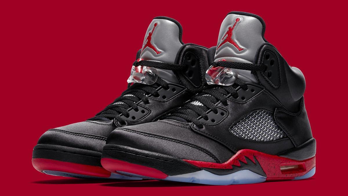 Aj 5 black red online