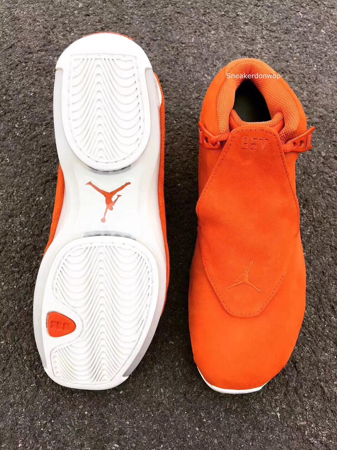 Jordan 18 orange on feet best sale