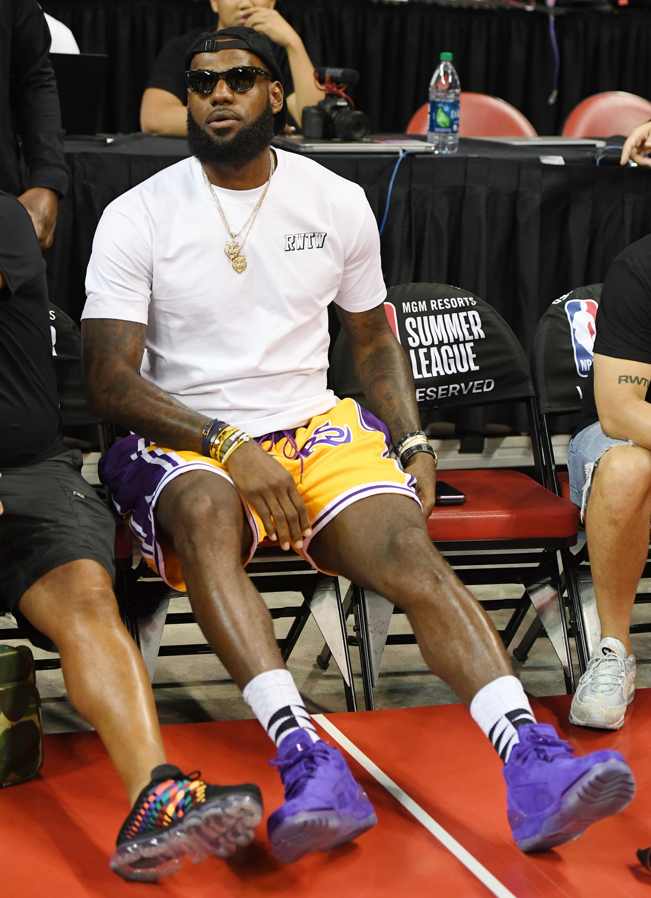 LeBron James Goes Public as a Laker in Purple Nike Air Zoom Generations